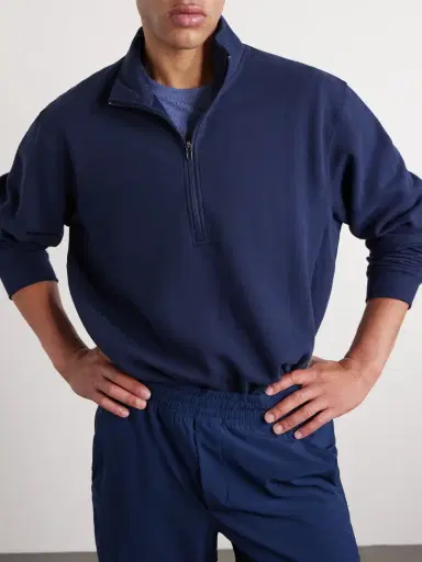 lululemon Steady State Cotton-Blend Jersey Half-Zip Sweatshirt - Men | Thumbnail 5 lululemon Steady State Cotton-Blend Jersey Half-Zip Sweatshirt - Men | Thumbnail 5
