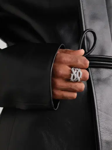 Alex Moss New York Crown of Thornes 14-Karat White Gold Diamond Ring - Men | Thumbnail 2
