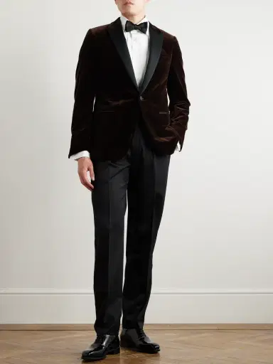 Zegna Satin-Trimmed Cotton-Velvet Tuxedo Jacket - Men | Thumbnail 2 Zegna Satin-Trimmed Cotton-Velvet Tuxedo Jacket - Men | Thumbnail 2