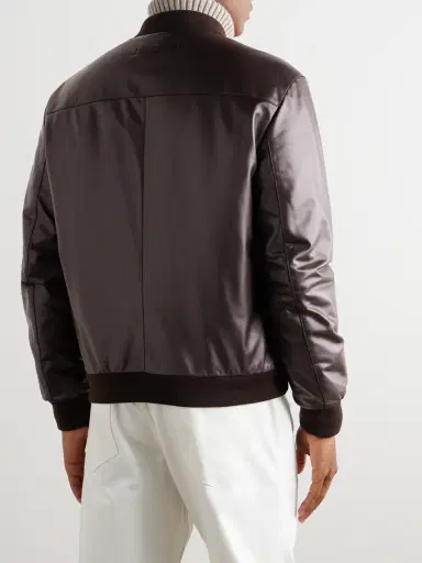 Zegna Slim-Fit Leather Jacket - Men | Thumbnail 3 Zegna Slim-Fit Leather Jacket - Men | Thumbnail 3
