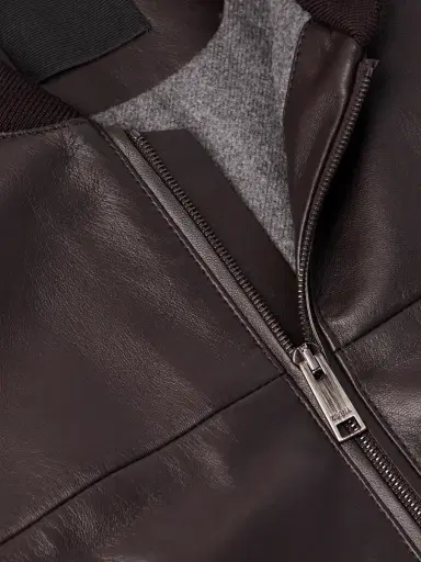 Zegna Slim-Fit Leather Jacket - Men | Thumbnail 4 Zegna Slim-Fit Leather Jacket - Men | Thumbnail 4