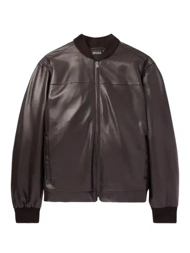 Zegna Slim-Fit Leather Jacket - Men | Thumbnail 1 Zegna Slim-Fit Leather Jacket - Men | Thumbnail 1