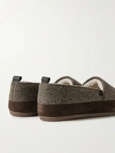 Mulo Shearling-Lined Suede-Trimmed Wool Loafers - Men | Thumbnail 5 Mulo Shearling-Lined Suede-Trimmed Wool Loafers - Men | Thumbnail 5