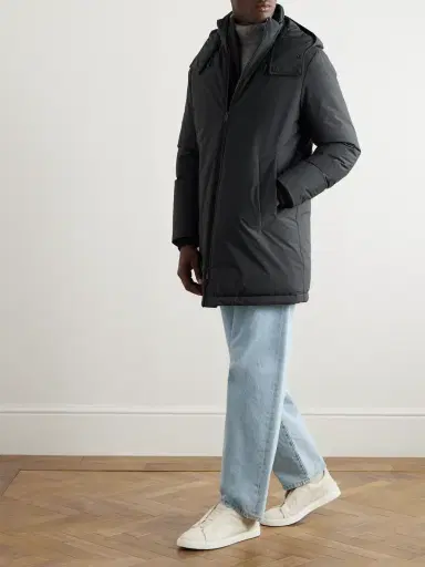 Zegna Quilted Padded Shell Hooded Down Jacket - Men | Thumbnail 2 Zegna Quilted Padded Shell Hooded Down Jacket - Men | Thumbnail 2