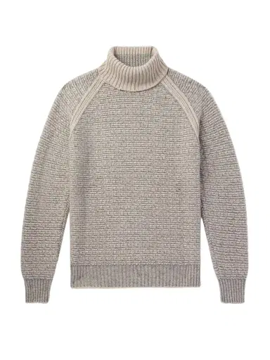 Zegna Ribbed Cashmere and Silk-Blend Rollneck Sweater - Men | Thumbnail 1 Zegna Ribbed Cashmere and Silk-Blend Rollneck Sweater - Men | Thumbnail 1