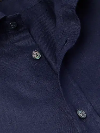 Zegna Button-Down Collar Brushed Cotton-Twill hirt - Men | Thumbnail 5