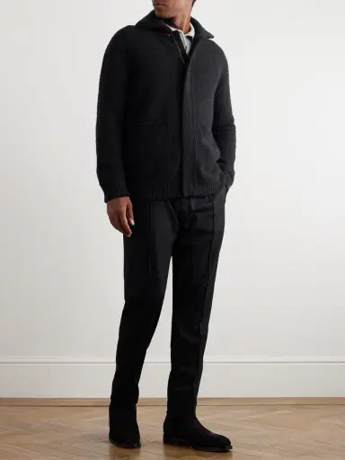 Zegna Brushed-Knit Field Jacket - Men | Thumbnail 2 Zegna Brushed-Knit Field Jacket - Men | Thumbnail 2