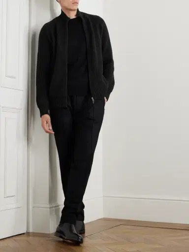 Zegna Ribbed Oasi Cashmere Zip-Up Cardigan - Men | Thumbnail 2 Zegna Ribbed Oasi Cashmere Zip-Up Cardigan - Men | Thumbnail 2