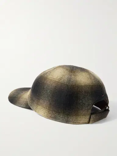 Loro Piana Logo-Embroidered Checked Wool and Cashmere-Blend Flannel Baseball Cap - Men | Thumbnail 3 Loro Piana Logo-Embroidered Checked Wool and Cashmere-Blend Flannel Baseball Cap - Men | Thumbnail 3
