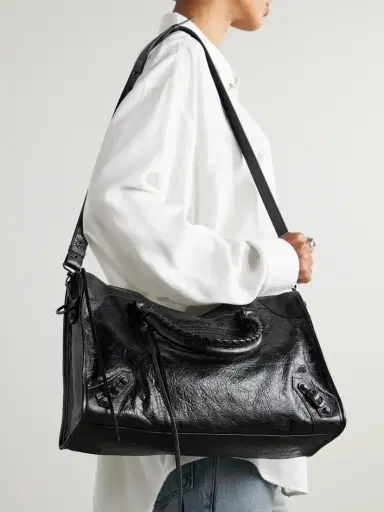 Balenciaga Le City Medium Embellished Textured-leather Tote Bag | Thumbnail 6