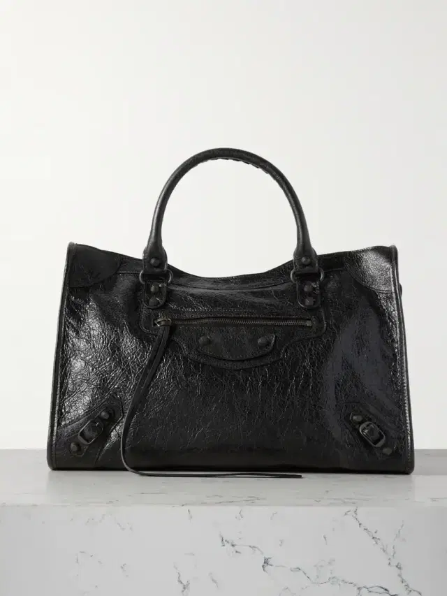 Le City Medium Embellished Textured-leather Tote Bag