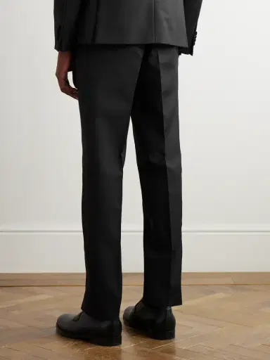 Zegna Straight-Leg Satin-Trimmed Wool and Mohair-Blend Tuxedo Trousers - Men | Thumbnail 3 Zegna Straight-Leg Satin-Trimmed Wool and Mohair-Blend Tuxedo Trousers - Men | Thumbnail 3