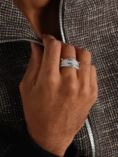 Alex Moss New York Destroyer 14-Karat White Gold Diamond Ring - Men | Thumbnail 2 Alex Moss New York Destroyer 14-Karat White Gold Diamond Ring - Men | Thumbnail 2