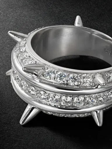 Alex Moss New York Destroyer 14-Karat White Gold Diamond Ring - Men | Thumbnail 4 Alex Moss New York Destroyer 14-Karat White Gold Diamond Ring - Men | Thumbnail 4