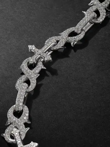 Alex Moss New York St Mark 14-Karat White Gold Diamond Bracelet - Men | Thumbnail 4 Alex Moss New York St Mark 14-Karat White Gold Diamond Bracelet - Men | Thumbnail 4