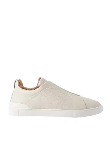 Zegna Triple Stitch™ Shearling-Lined Leather Sneakers - Men | Thumbnail 1