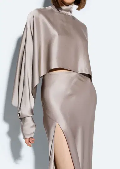 Lapointe Satin Caftan Top | Thumbnail 3 Lapointe Satin Caftan Top | Thumbnail 3