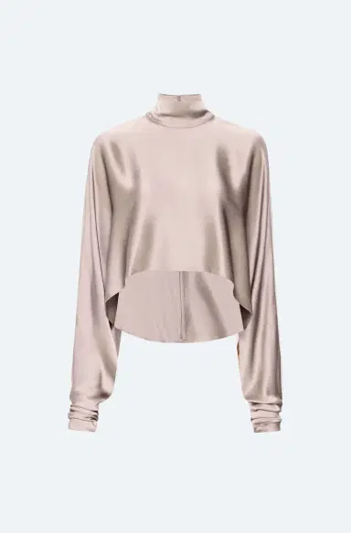 Lapointe Satin Caftan Top | Thumbnail 4 Lapointe Satin Caftan Top | Thumbnail 4