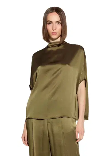 Lapointe Satin Cape Tee | Thumbnail 1 Lapointe Satin Cape Tee | Thumbnail 1