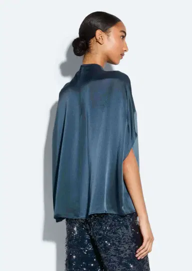 Lapointe Satin Cape Tee | Thumbnail 2 Lapointe Satin Cape Tee | Thumbnail 2