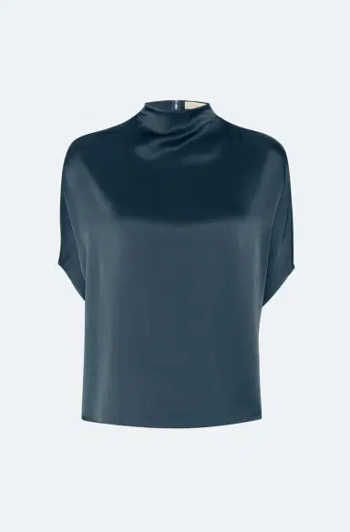 Lapointe Satin Cape Tee | Thumbnail 4 Lapointe Satin Cape Tee | Thumbnail 4