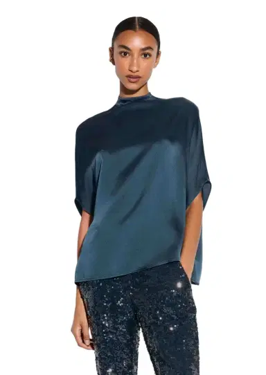 Lapointe Satin Cape Tee | Thumbnail 1 Lapointe Satin Cape Tee | Thumbnail 1