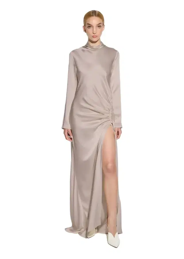 LAPOINTE Satin Tab Gown