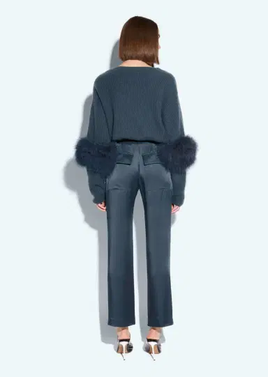Lapointe Satin Tapered Pleated Pant | Thumbnail 2 Lapointe Satin Tapered Pleated Pant | Thumbnail 2