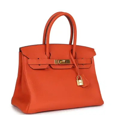 HERMÈS Pre-owned Hermes Birkin 30 Feu Togo Gold Hardware - Deposit | Thumbnail 2 HERMÈS Pre-owned Hermes Birkin 30 Feu Togo Gold Hardware - Deposit | Thumbnail 2