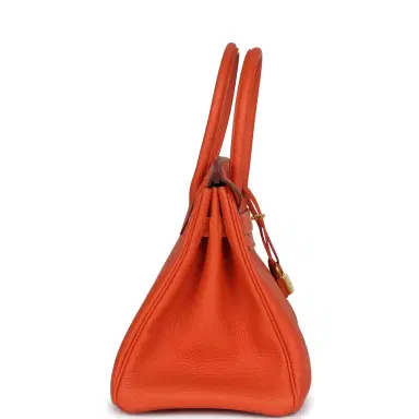 HERMÈS Pre-owned Hermes Birkin 30 Feu Togo Gold Hardware - Deposit | Thumbnail 3 HERMÈS Pre-owned Hermes Birkin 30 Feu Togo Gold Hardware - Deposit | Thumbnail 3
