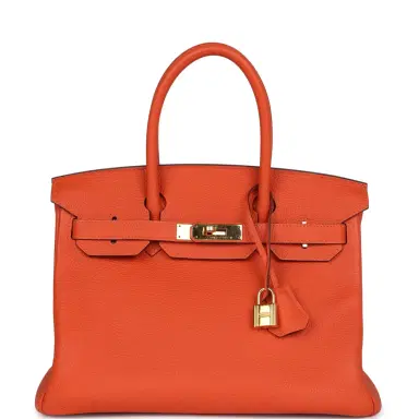 HERMÈS Pre-owned Hermes Birkin 30 Feu Togo Gold Hardware - Deposit | Thumbnail 1 HERMÈS Pre-owned Hermes Birkin 30 Feu Togo Gold Hardware - Deposit | Thumbnail 1
