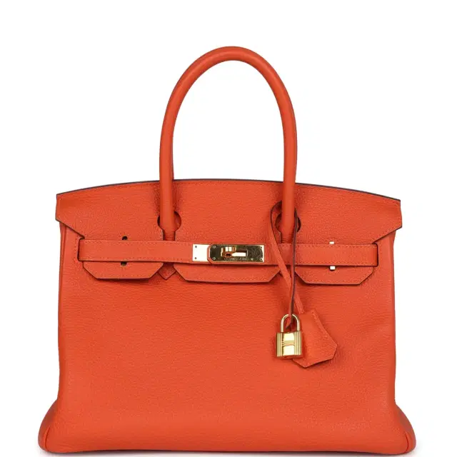 hermes Pre-owned Hermes Birkin 30 Feu Togo Gold Hardware - Deposit