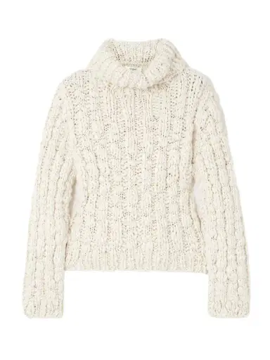 Chloé Ribbed Merino Wool And Silk-blend Turtleneck Sweater - x large | Thumbnail 1