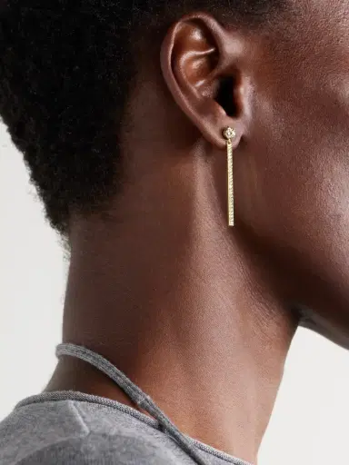 Jennifer Meyer Illusion 18-karat Gold Diamond Earrings | Thumbnail 2 Jennifer Meyer Illusion 18-karat Gold Diamond Earrings | Thumbnail 2