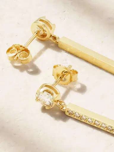 Jennifer Meyer Illusion 18-karat Gold Diamond Earrings | Thumbnail 3 Jennifer Meyer Illusion 18-karat Gold Diamond Earrings | Thumbnail 3