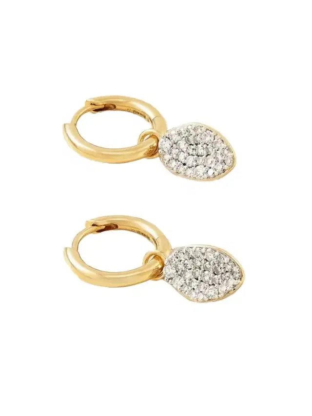 By Pariah Cluster 14-karat Recycled Gold Diamond Hoop Earrings
