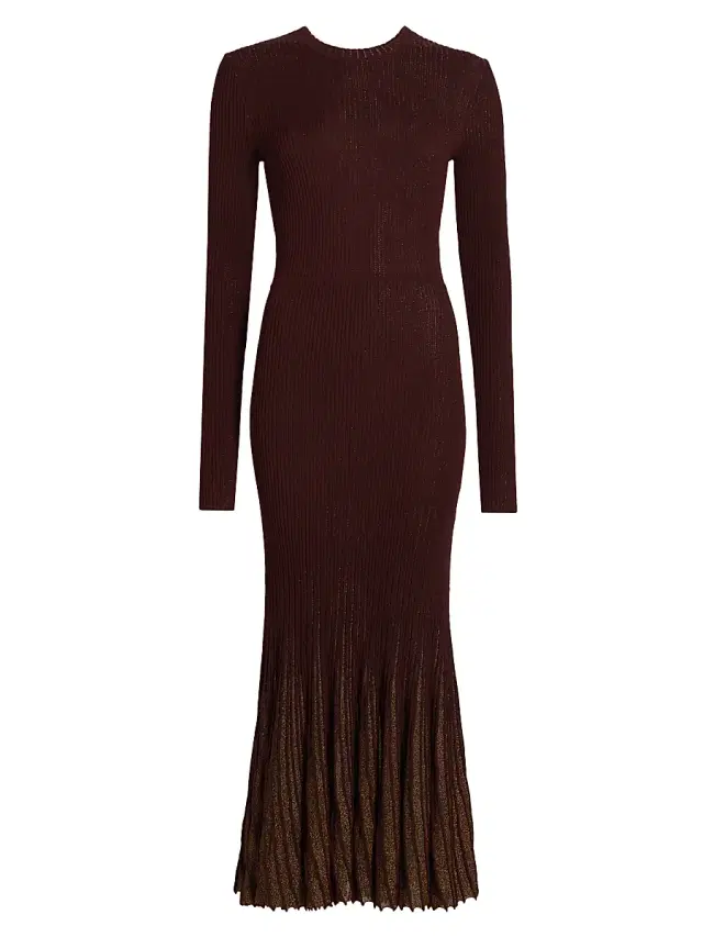 Ulla Johnson Women's Mila Rib-Knit Maxi-Dress - Amaranthus