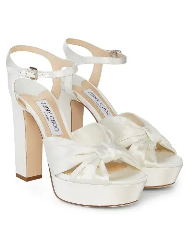 Jimmy Choo Women's Heloise 120MM Satin Platform Sandals | Thumbnail 2