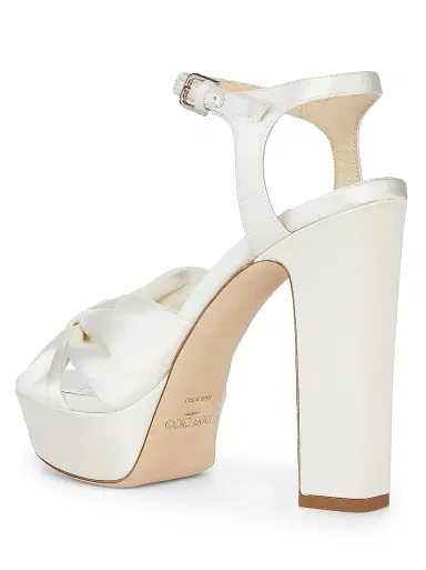 Jimmy Choo Women's Heloise 120MM Satin Platform Sandals | Thumbnail 3