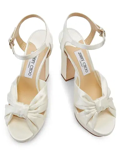 Jimmy Choo Women's Heloise 120MM Satin Platform Sandals | Thumbnail 4