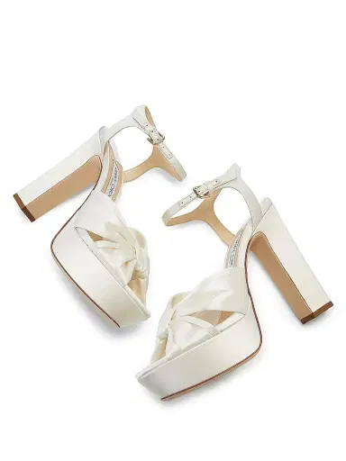 Jimmy Choo Women's Heloise 120MM Satin Platform Sandals | Thumbnail 6
