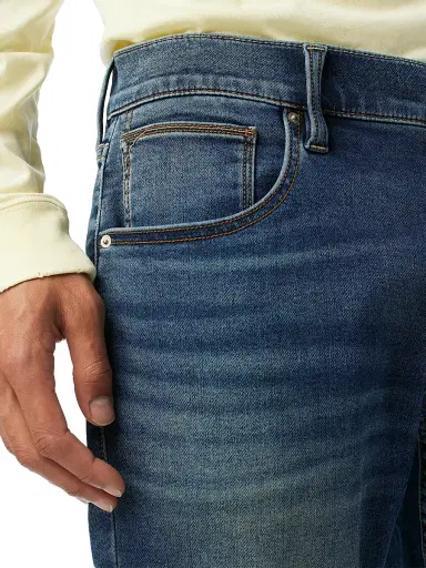 Hudson Jeans Men's Blake Stretch-Cotton-Blend Straight-Leg Jeans - Riptide - Size 40 | Thumbnail 6