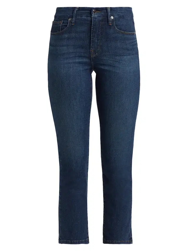 Good American Women's Good Legs Flared Crop Jeans - Blue