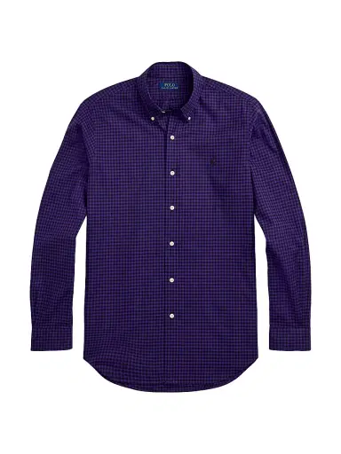 Polo Ralph Lauren Men's Classic-Fit Plaid Twill Shirt - Purple Black | Thumbnail 1 Polo Ralph Lauren Men's Classic-Fit Plaid Twill Shirt - Purple Black | Thumbnail 1