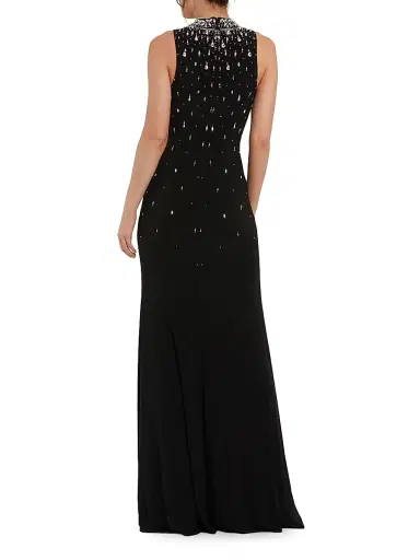 Mac Duggal Women's Beaded Stretch Jersey Gown | Thumbnail 2