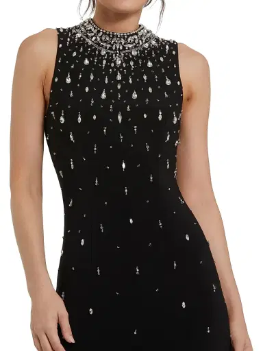 Mac Duggal Women's Beaded Stretch Jersey Gown | Thumbnail 3
