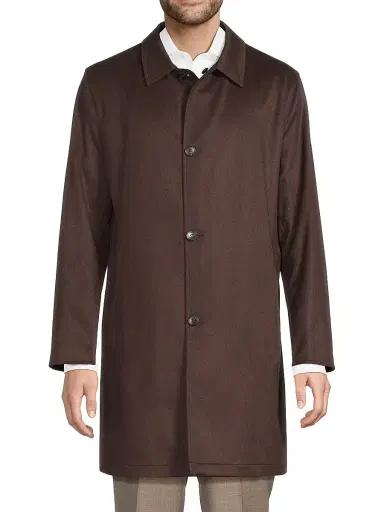 Sartorio Napoli Men's Nylon-Cashmere Reversible Raincoat - Bordeaux - Size 46 | Thumbnail 3
