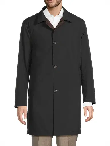 Sartorio Napoli Men's Nylon-Cashmere Reversible Raincoat - Bordeaux - Size 46 | Thumbnail 6
