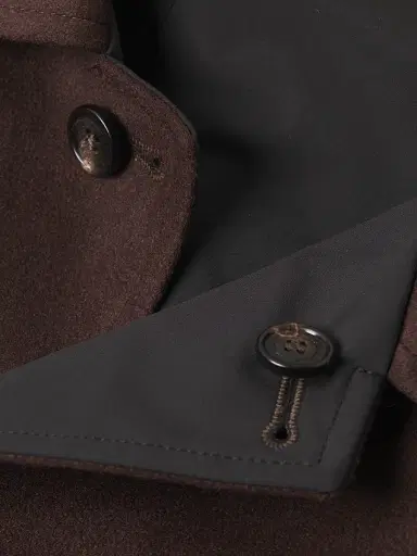 Sartorio Napoli Men's Nylon-Cashmere Reversible Raincoat - Bordeaux - Size 46 | Thumbnail 7