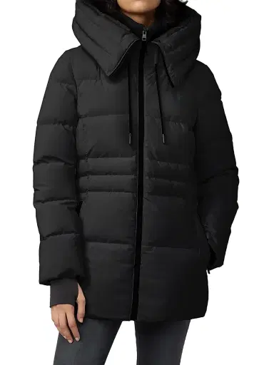 Soia & Kyo Women's June Hooded Down Coat - Black - Size XS | Thumbnail 3
